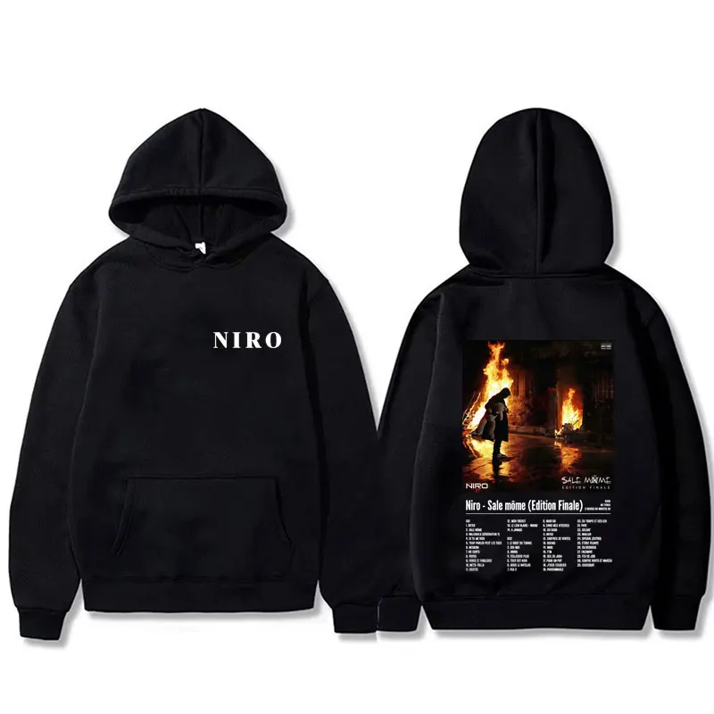 

Rapper Niro Sale Môme Album Hoodie Male Fashion Oversized Fleece Cotton Hoodies Men Women Vintage Casual Long Sleeve Sweatshirt