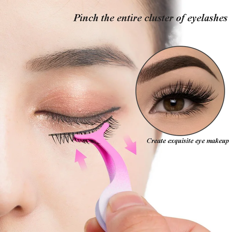 1/2 pz Ciglia Finte Pinzette Falso Eye Lash Applicatore Strumenti di Trucco Ausiliario Bigodino Ciglia di Visone Professionale Pinzette strumenti