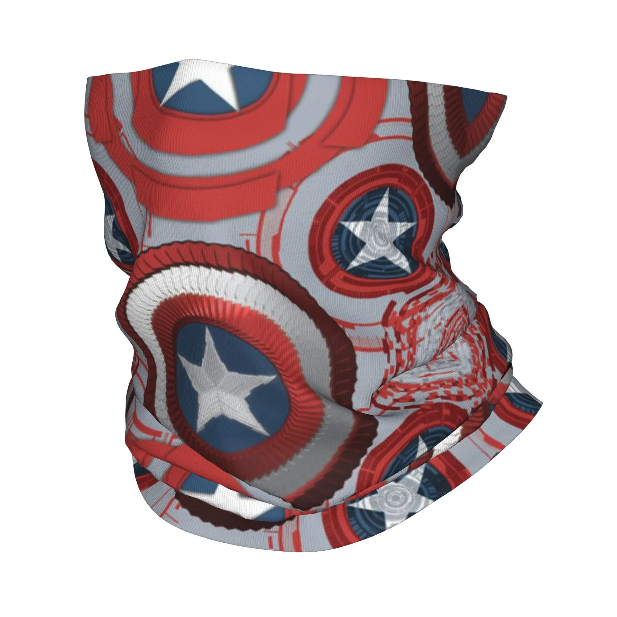 Custom Captain America Comics Bandana Neck Warmer Women Men Winter Ski Hiking Scarf Gaiter  Face Cover