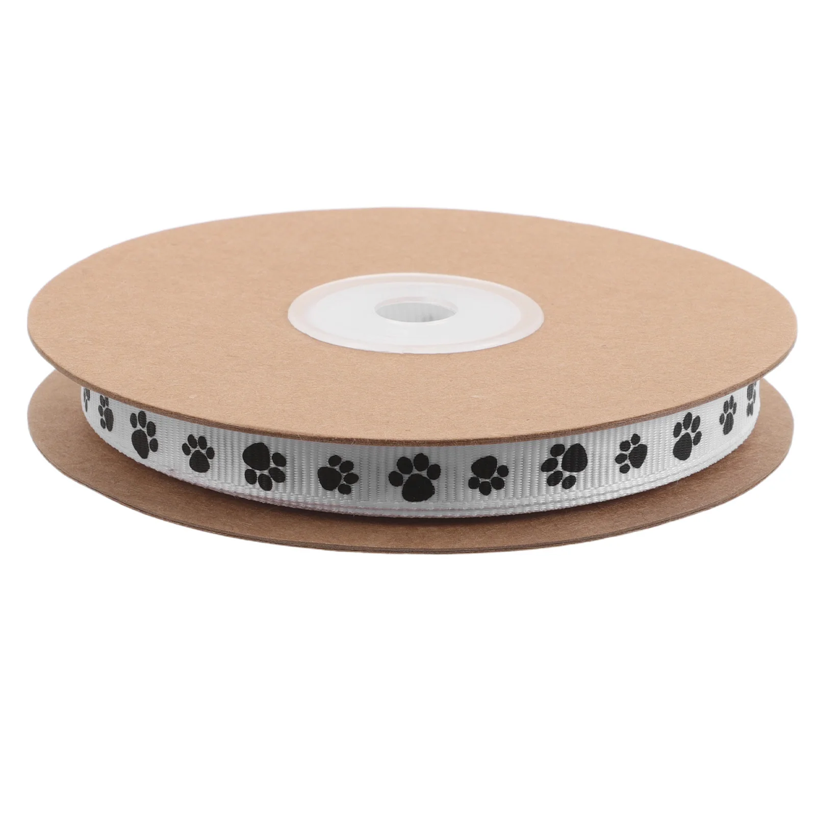 

20 Yard Dog Paw Print Ribbon Polyester Fabric Ribbon for Pet Apparel Hats Clothes DIY Crafting Wrapping Decorations