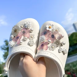 24PCS ABS Shoe Charms Flower & Butterfly & Bow Design Shoe Decoration Fashion Detachable Accessories for Festival Gifts