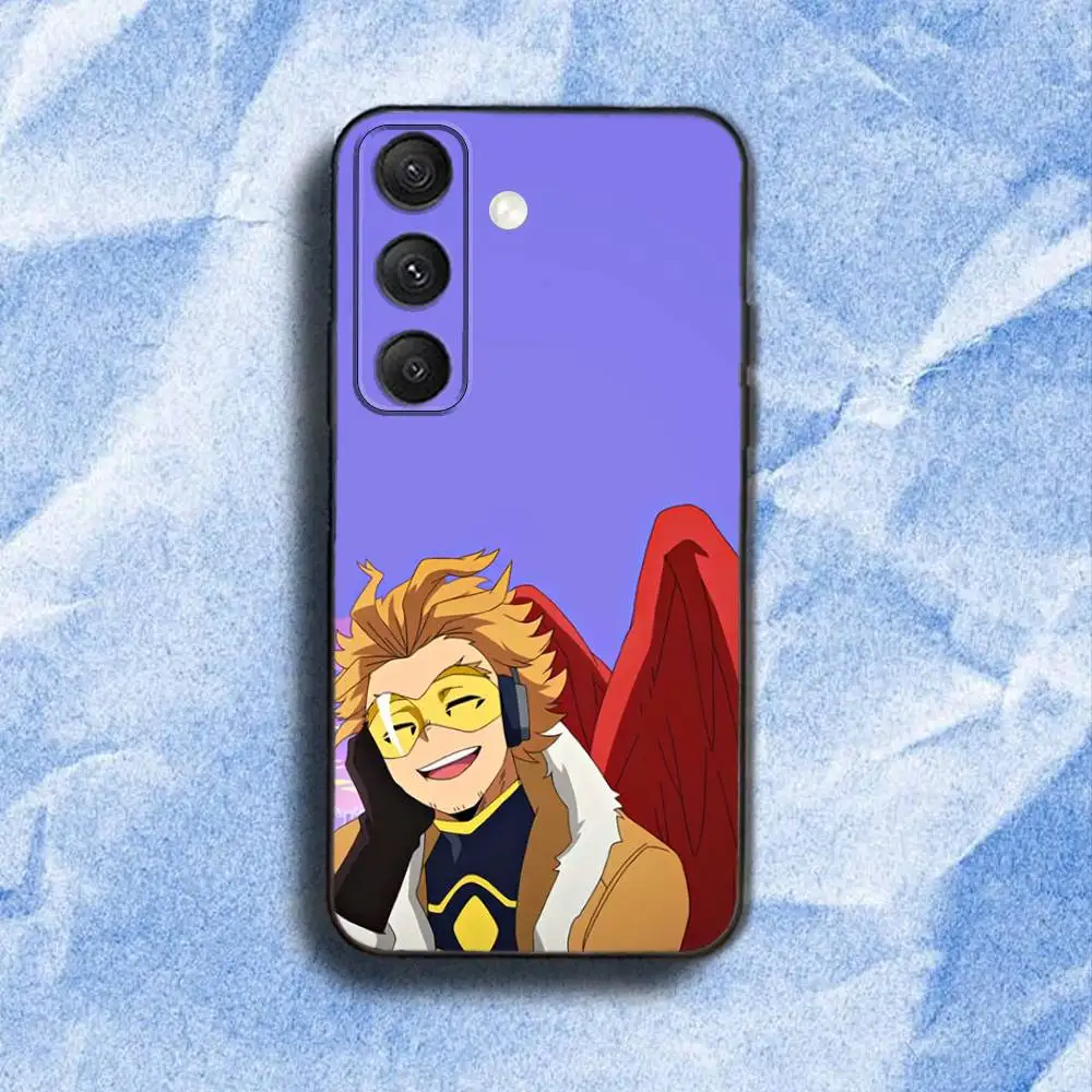 حافظة هاتف Hawks B-BNHA MHA-es لهاتف سامسونج S 25,24,23,22,30,21,10,9,Ultra,Plus,Lite,FE,4,5G حافظة ناعمة سوداء