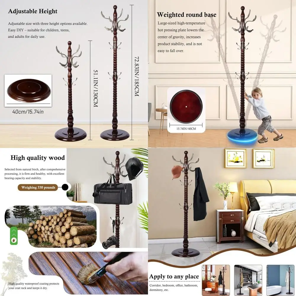 Durable Wooden Coat…