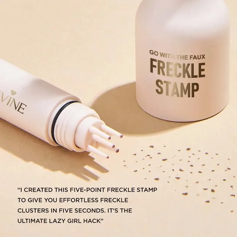 Fünf-Punkt-Sommersprossen-Stempelstift: Natürliche Simulation, sofortige Sommersprossen-Flüssigkeit, künstliche Punkte, wasserfester, schnell trocknender Make-up-Stempel – Detail 2