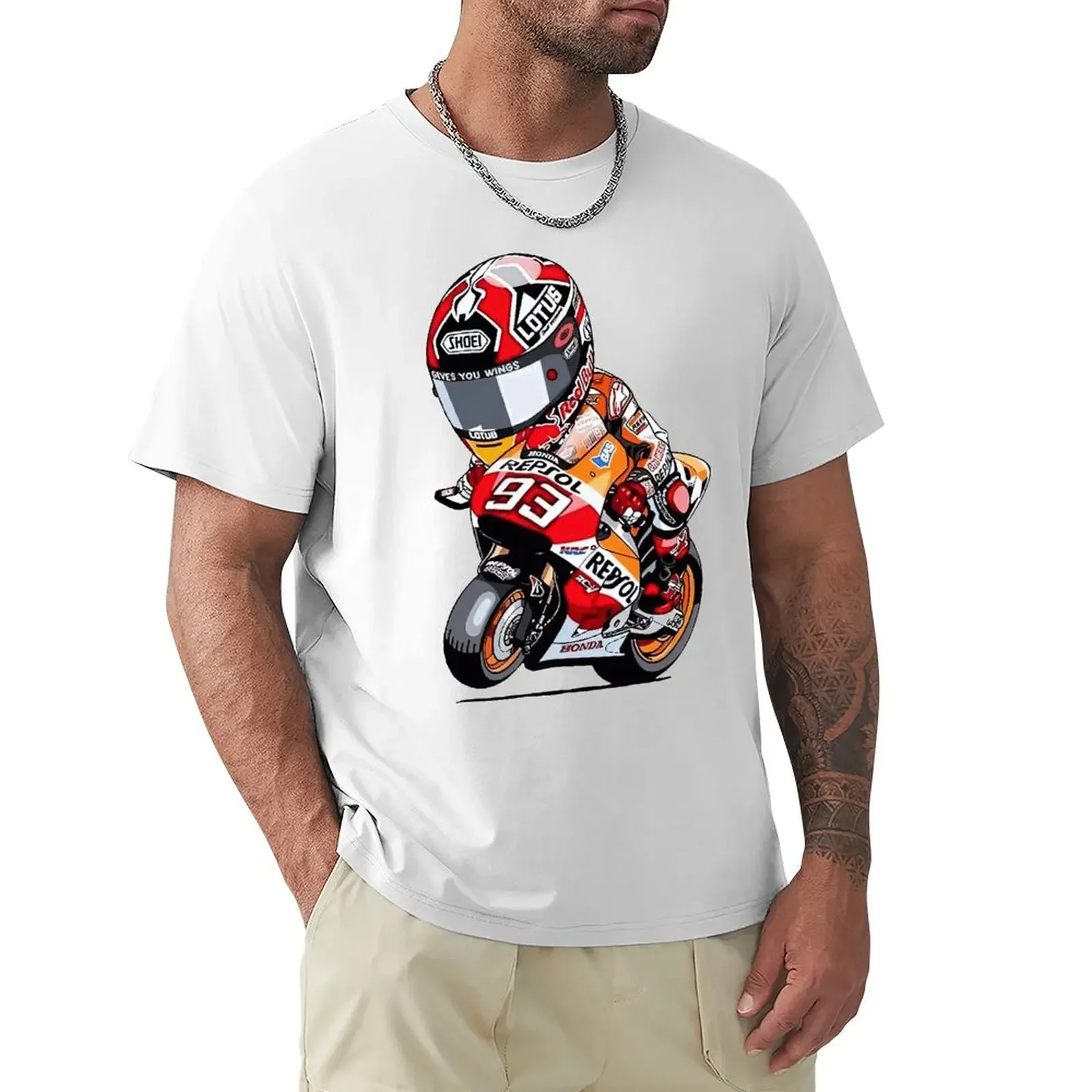 

Marc Signature 93 Funny MOTO T Shirt Harajuku Short Sleeve T-shirt 100% Cotton Graphics Tshirt Tops