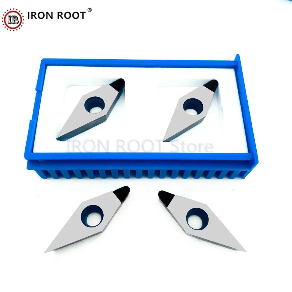 2pcs VCGW 160402 160404 160408 160412 PCD Diamond  insert CNC Turning Tool For SVVCN Tool Holder