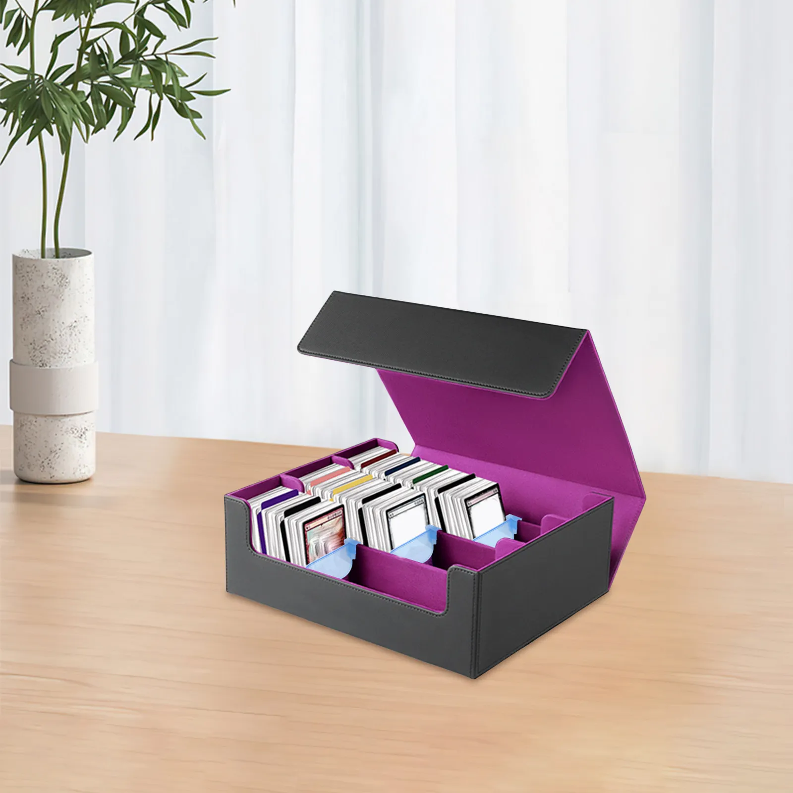 

10Pcs Blue Card Collection Dividers Plastic Trading Card Box Inserts Organizer Tool Sturdy Protection Divider Compact Sorting