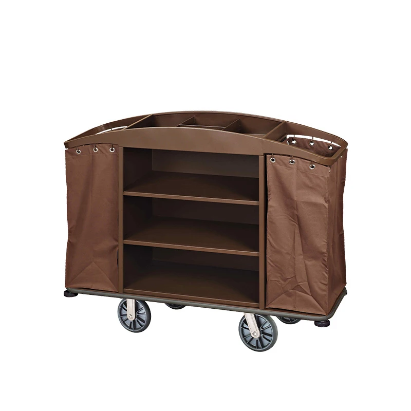 Wholesale Hotel Housekeeping Trolley with 6'' Wheels Cleaning Cart for Room Service for Efficient Housekeeping