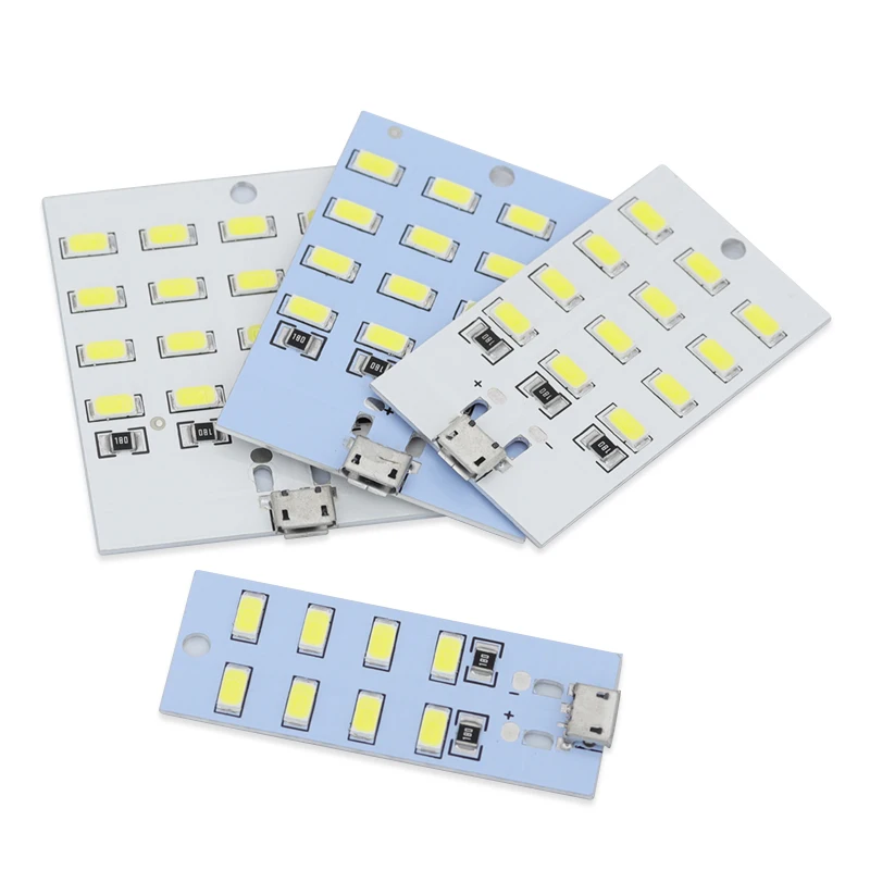 1PCS high quality 5730 smd 5V 430mA~470mA White Mirco Usb 5730 LED lighting panel USB mobile light Emergency light night light