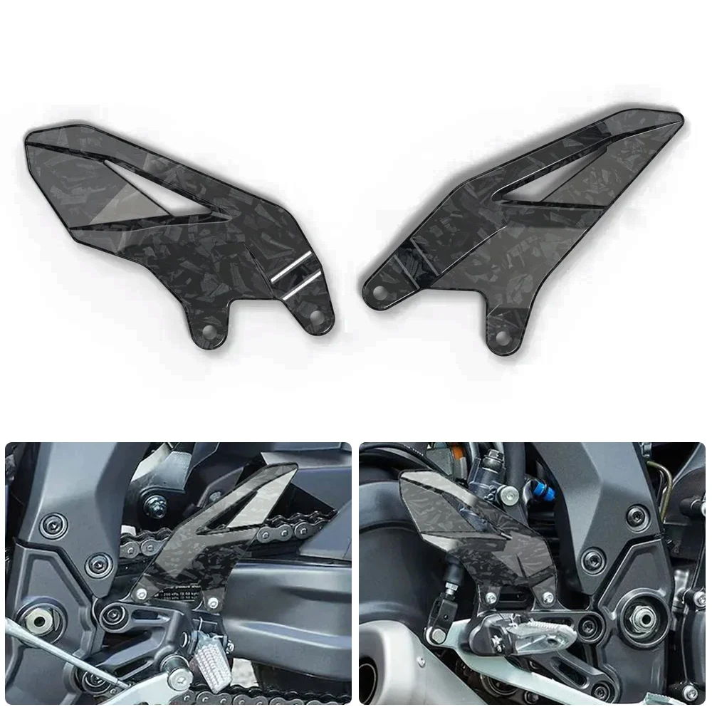 

Для Yamaha R7 2022-2024 мотоциклетные аксессуары из углеродного волокна с рисунком, аксессуары для защиты пятки, педаль