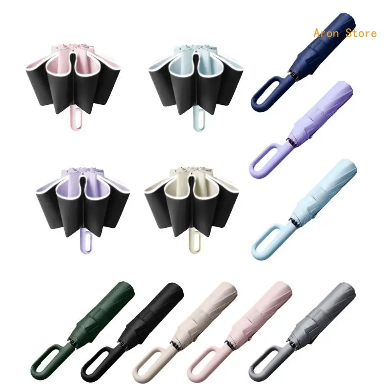 

Small Foldable Umbrella Automatic Folding Easy Carry Umbrellas for Travel H3CF