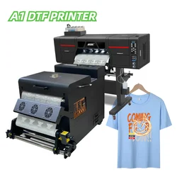 Inkjet 60cm dtf printer t-shirt bags printing heat transfer A1 size powder shaking machine