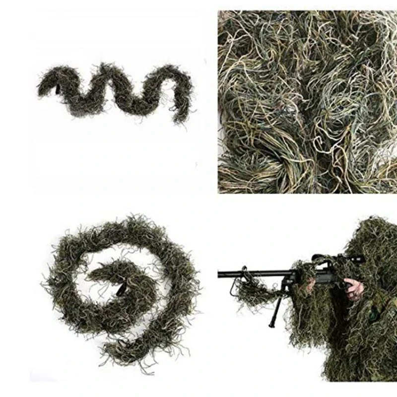 1PC 3D Jungle Desert Snow Camouflage Rifle Gun Cover Wrap Around Hunting Woodland Shooting Disguise Rope