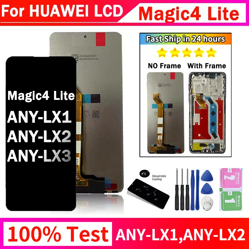 Test For Huawei Honor Magic4 Lite ANY-LX1,LX2,LX3 LCD Display Screen Touch Panel Digitizer For Honor Magic 4 Lite 4Lite LCD