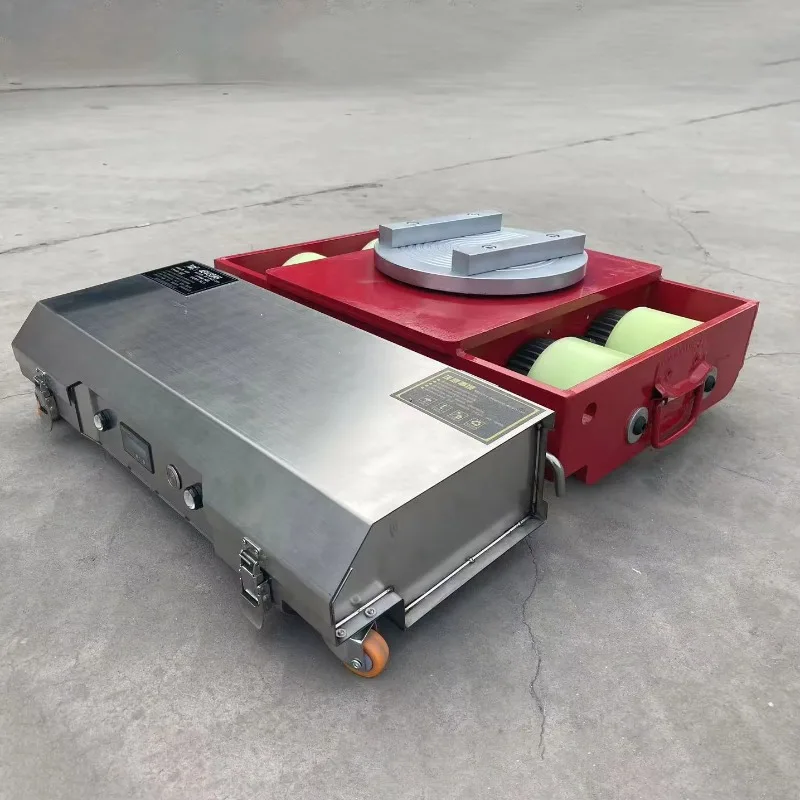 Remote Electric Tank Mover 20Ton 35Ton Capacity Rotating Lifting Equipment Rubber Wheels Industrial Trolley - view 2