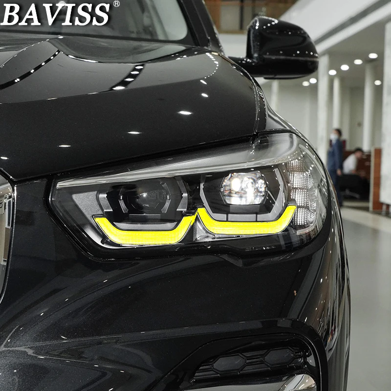 CSL NO RGB Yellow Blue Red Angel Eyes DRL For BMW X5 G05 X6 G06 2019-2021 LED Headlight Non Laser Daytime Running Light