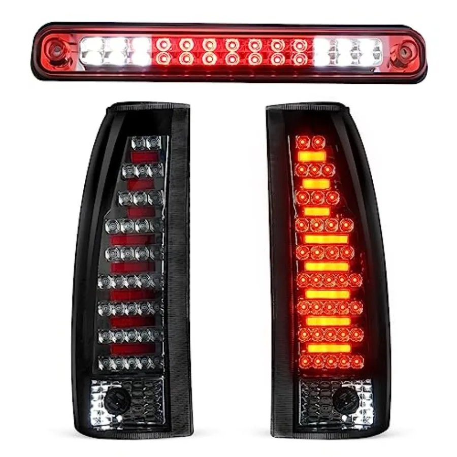 

Светодиодный задний фонарь в сборе с дымовой отделкой и красным третий стоп-сигналом для Chevrolet C K 1500 2500 3500 8899 Silverado 9498 Blazer