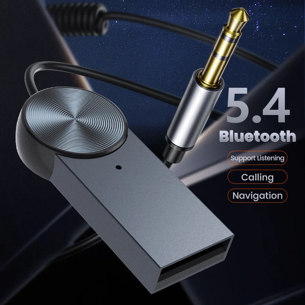 New 5.4 Car Bluetooth Receiver Aux Car Audio and Video Hands-Free Wireless Music Bluetooth Receiver
