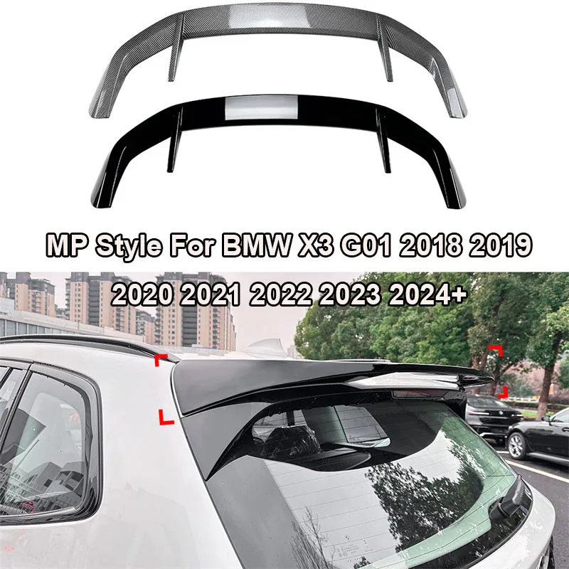 

Car Rear Trunk Roof Side Spoiler Splitter Kit Tail Tailgate Splitter Lip MP For BMW X3 G01 2018 2019 2020 2021 2022 2023 2024+