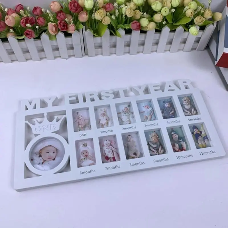 

J2HD Первый год сувенир Milestone Photo Frame Baby 0-12 месяцев картинки рамки