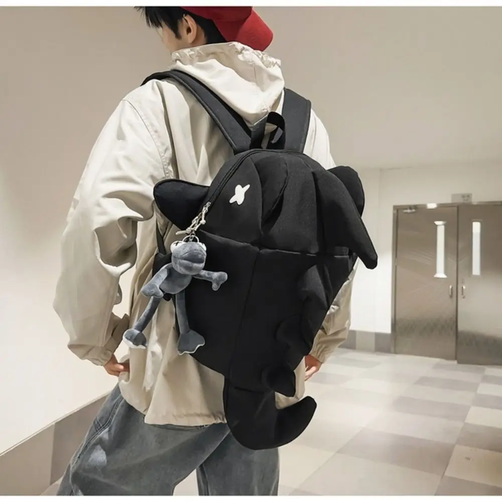 حقيبة ظهر عصرية مقاومة للماء على شكل قرش متعددة الجيوب كاجوال للسفر حقيبة كمبيوتر محمول من النايلون لطلاب الجامعات حقيبة مدرسية للأولاد والبنات #4