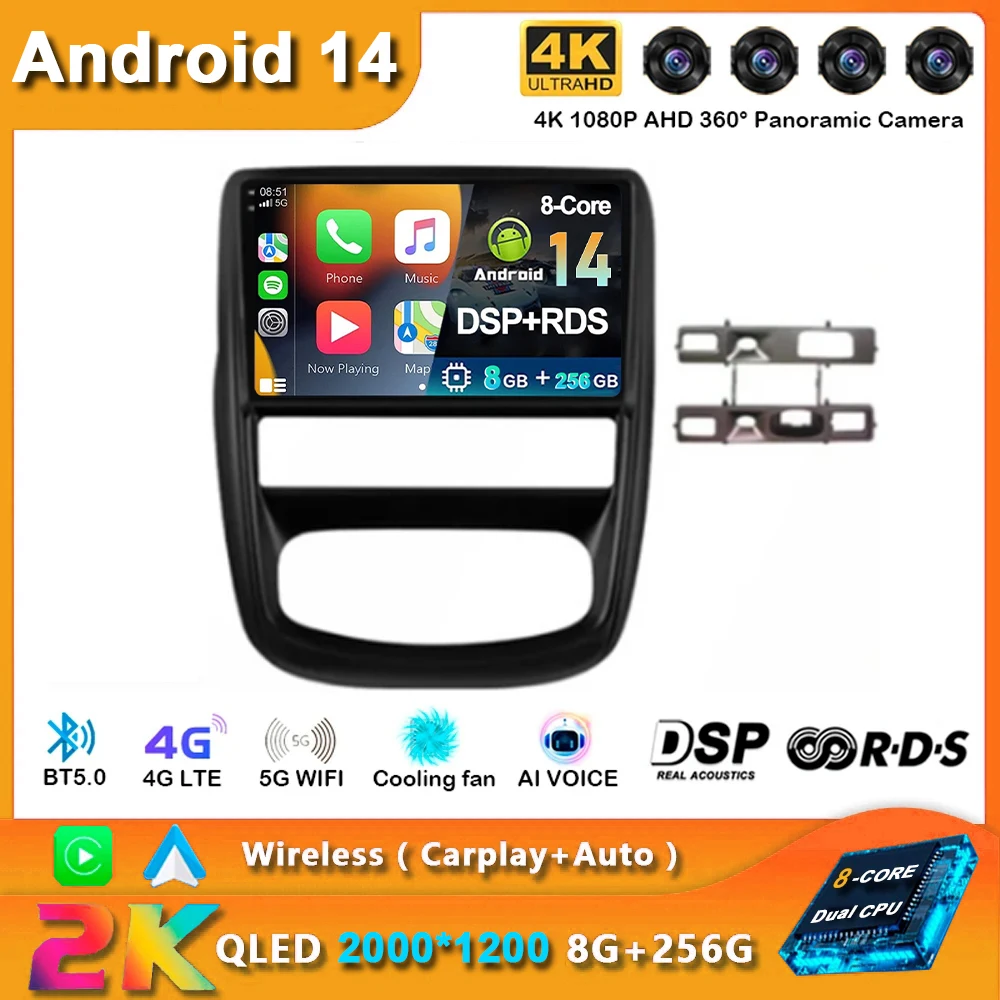 

Android 14 Car Radio For Renault Duster 1 2010 - 2015 For Nissan Terrano 2014 - 2020 Navigation GPS Multimedia Player Stereo BT