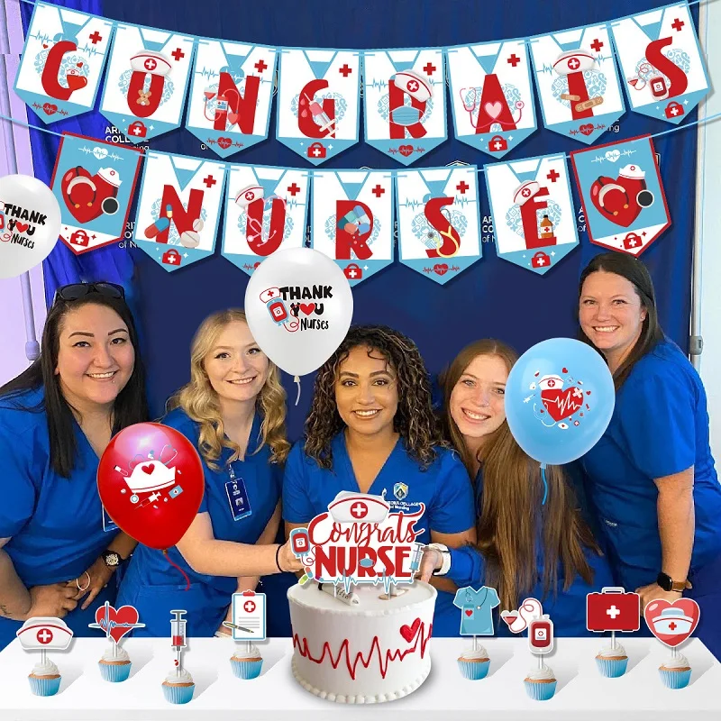 10pcs Doctor Nurse Day Theme Party Decoration Hospital Staff Party Decoration Nurse Balloon
