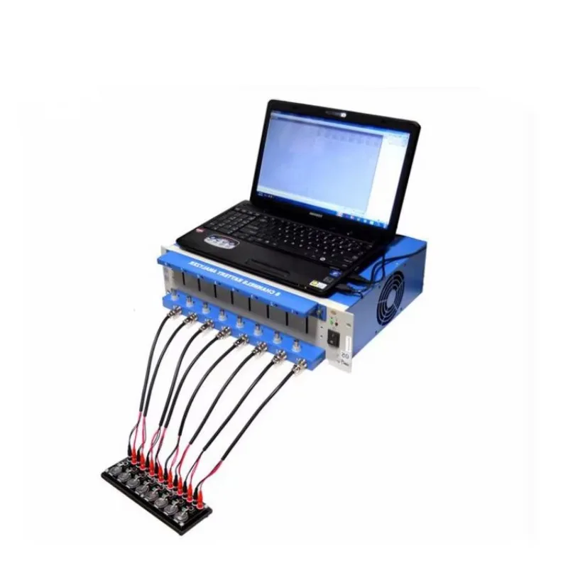 8-Channel analyzer 5V3A tester Lithium battery capacity analyzer for coin and cylindrical bag battery testing