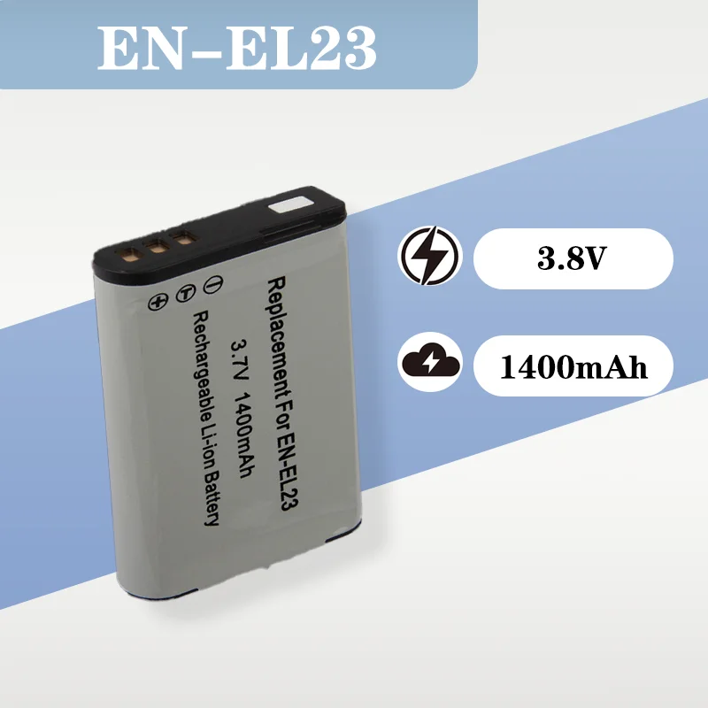 3.8V 1400mAh EN - EL23 Li - Ion Battery for Nikon Digital Cameras - Compatible with P610s, P600, S810c, P900S