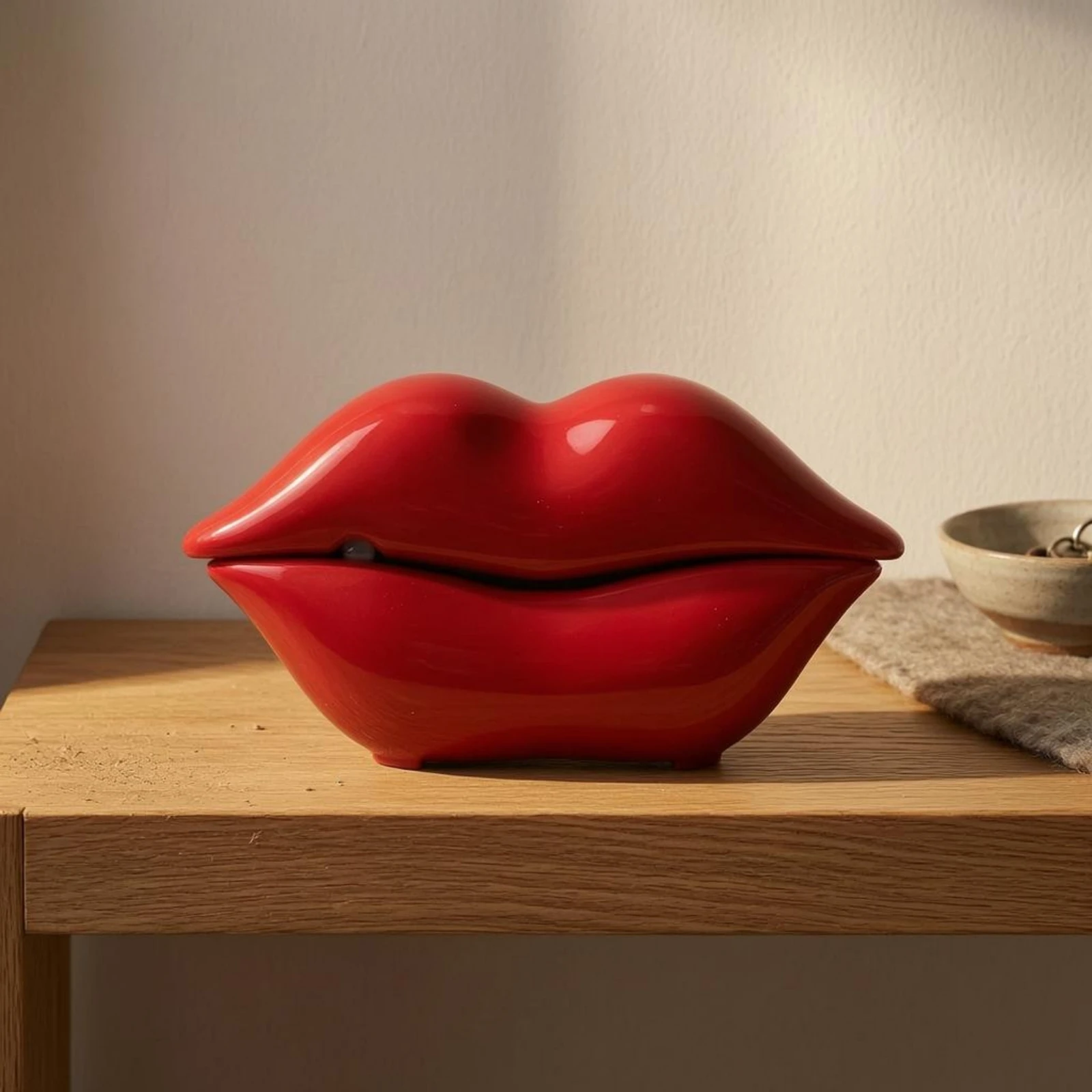 Lip-Shaped Voice Message Device Two-Way Recording Tabletop Voice Message Box Home Gadget Automatic Greeting Playback