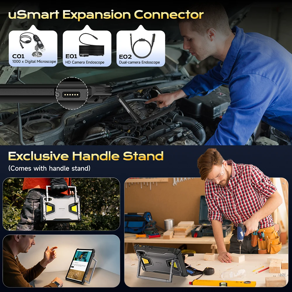 【2025 New】Ulefone Armor Pad 5 Pro 5G Rugged Tablet 24200mAh 120W Flash Charging Dimensity 7400x 512GB ROM Android 15 64MP NFC