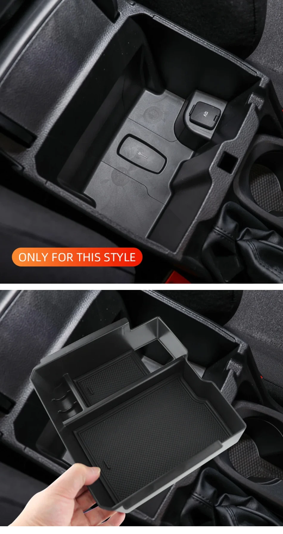 ABS-Armlehnen-Aufbewahrungsbox für Ford Ranger Everest 2023 2024 2025, Organizer, Mittelkonsolen-Tablett, Autozubehör – Detail 1
