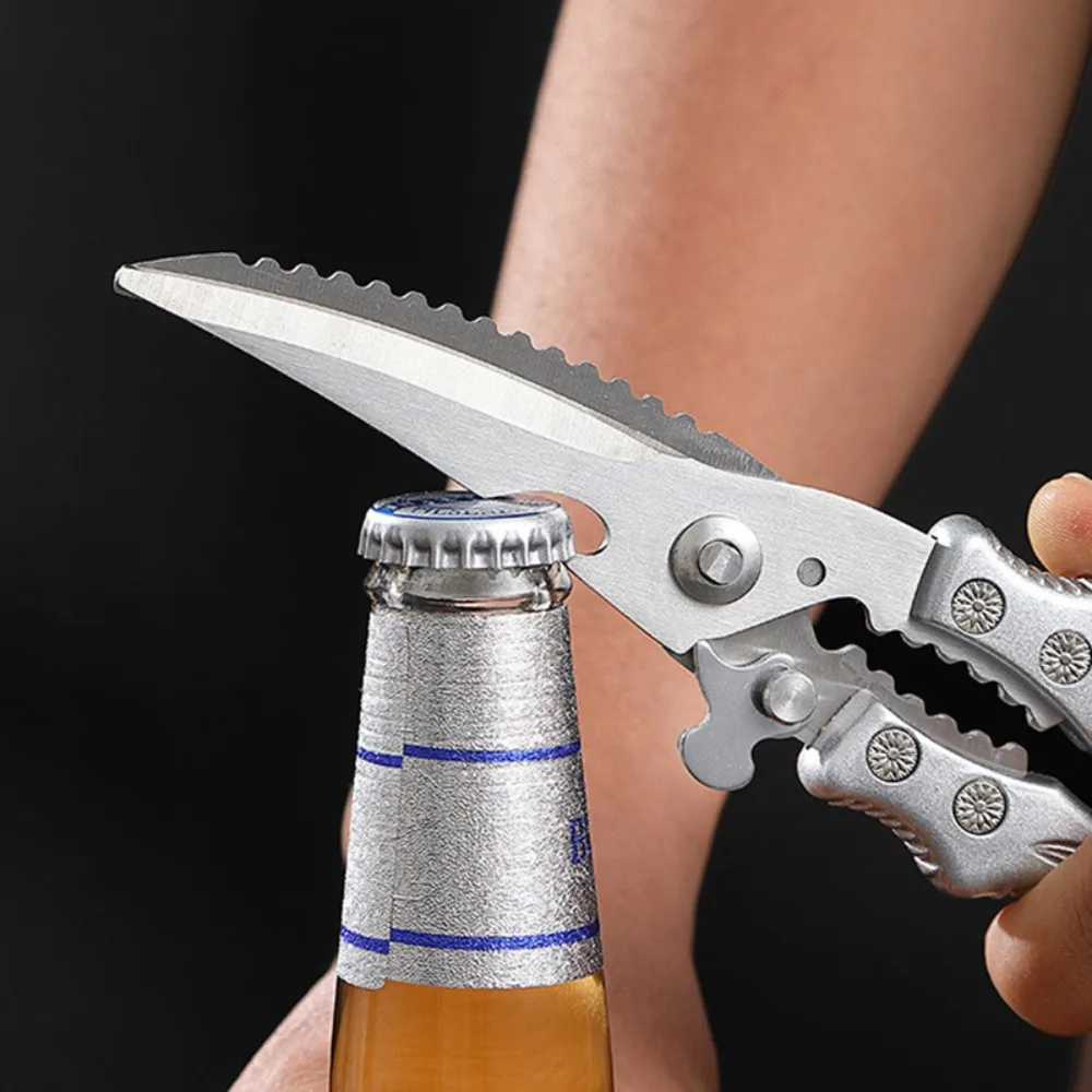 Practical Steel Chicken Bone Shear Rust-proof Hard Kitchen Scissor Thickened Sharp BBQ Scissor Fish
