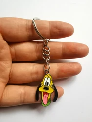 New 1 set Disney pluto dog head keychain Pendant for Women Men DIY Jewelry Gift