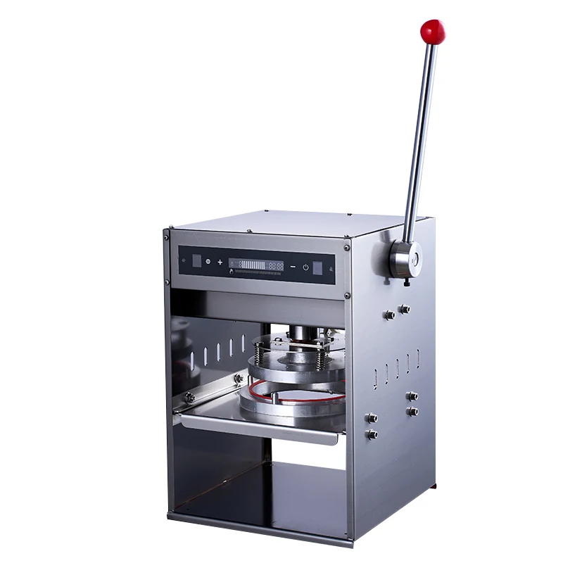 

Square and Round Foil Lid Food Container Sealing Machine Tray Sealer Takeaway Packaging Film Aluminum Foil Bowls Sealer