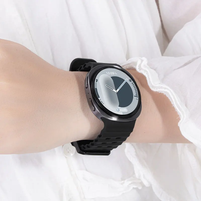 المحيط كوريا لساعة سامسونج جالاكسي 8 الكلاسيكية 46 مللي متر سوار معصم من السيليكون لساعة سامسونج 8 40 مللي متر 44 مللي متر حزام الساعة الذكية