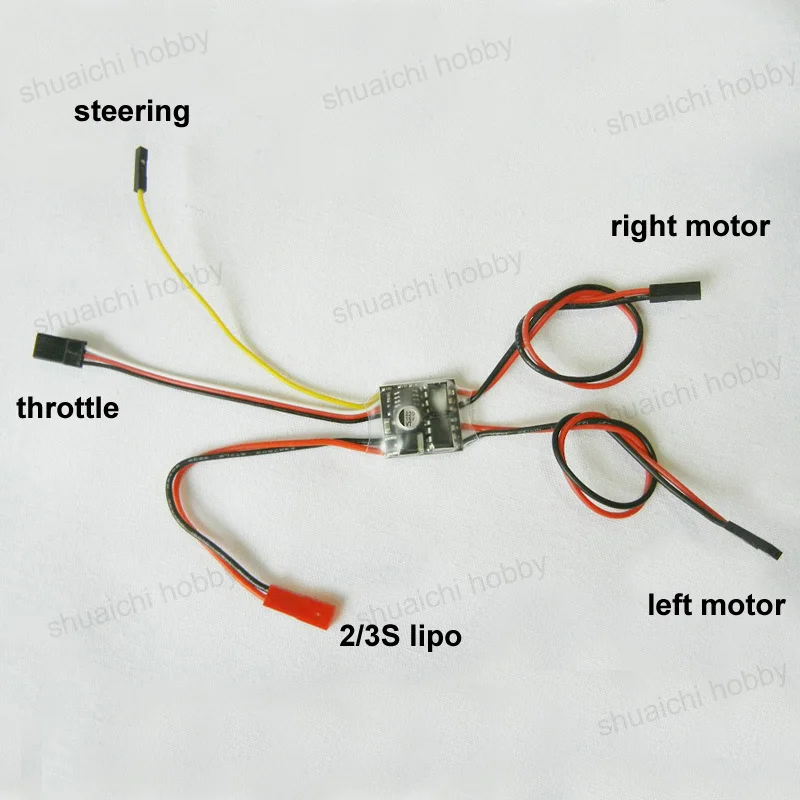 1PC RC Model 2CH Dual-way Brushed ESC Speed Controller 2/3S 5Ax2 Bidirectional Electronic Regulator with Neutral Brake 6-14V DIY