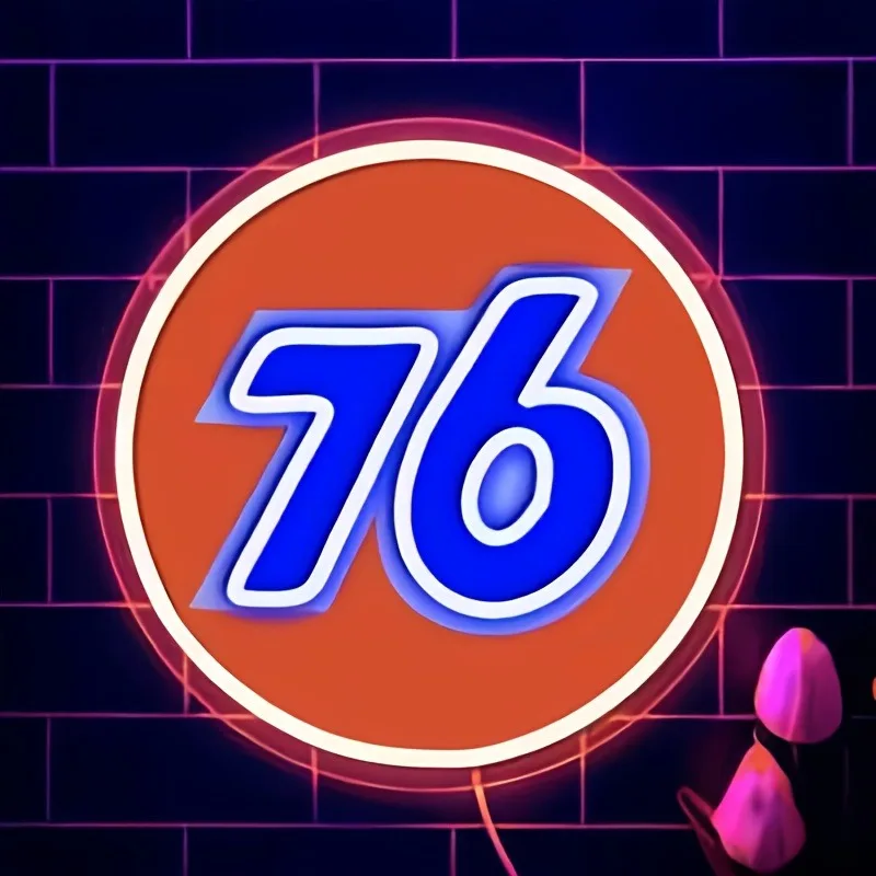 76 Petrol LED Neon USB Powered Wall Decoration for Men's Cave Bar Game Room Switch Control Versatile Wall Decoration