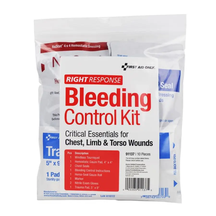 

91137 Critical Essentials Bleeding Control Kit for Chest, Limb amp Torso Wounds, 10 Pieces