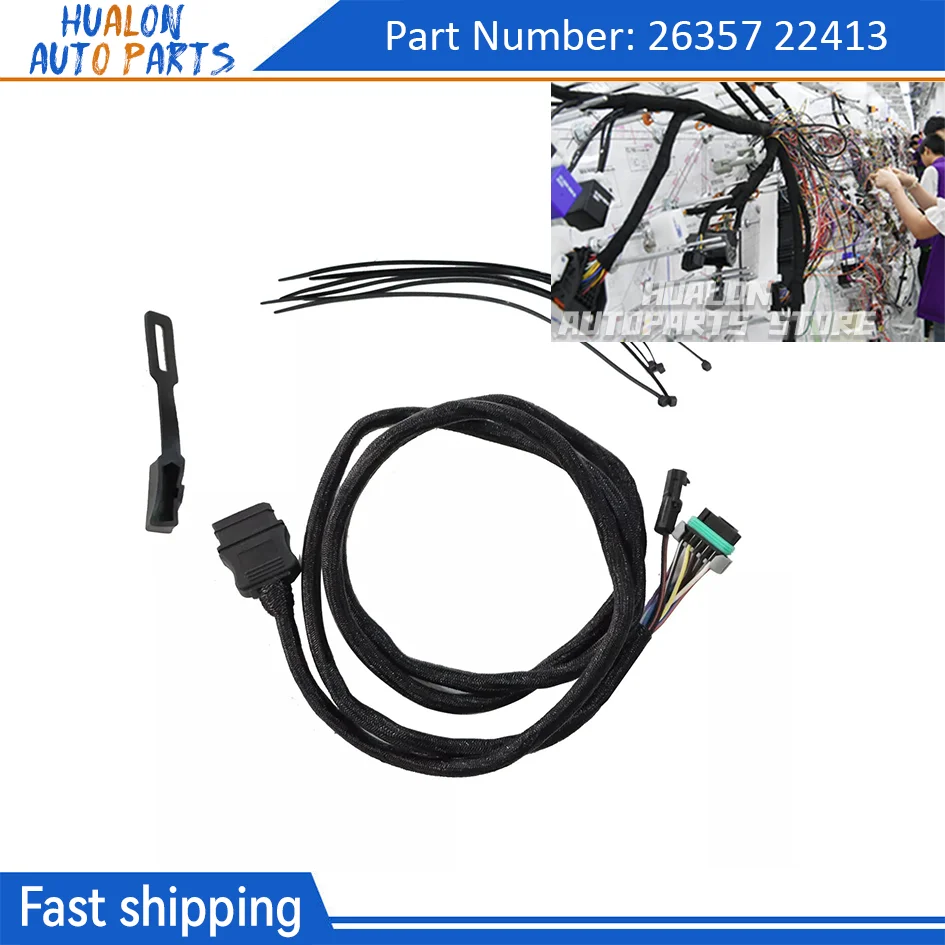 26357 11 Pin Vehicle Side Light Wiring Harness with Dust Cover Replacement for Western for Fisher for Blizzard for SnowEx Plows