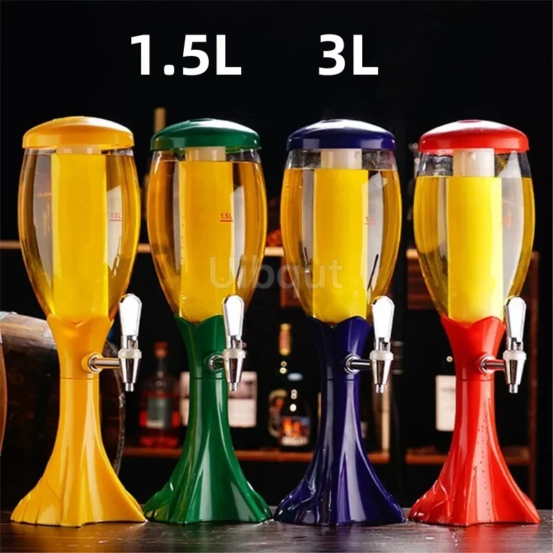 Cañón de cerveza de vino, Cubo de té Pagoda, electrodoméstico para bebidas de restaurante, mini Bar, botella de vino, cóctel Ktv, 1,5 l, 3L