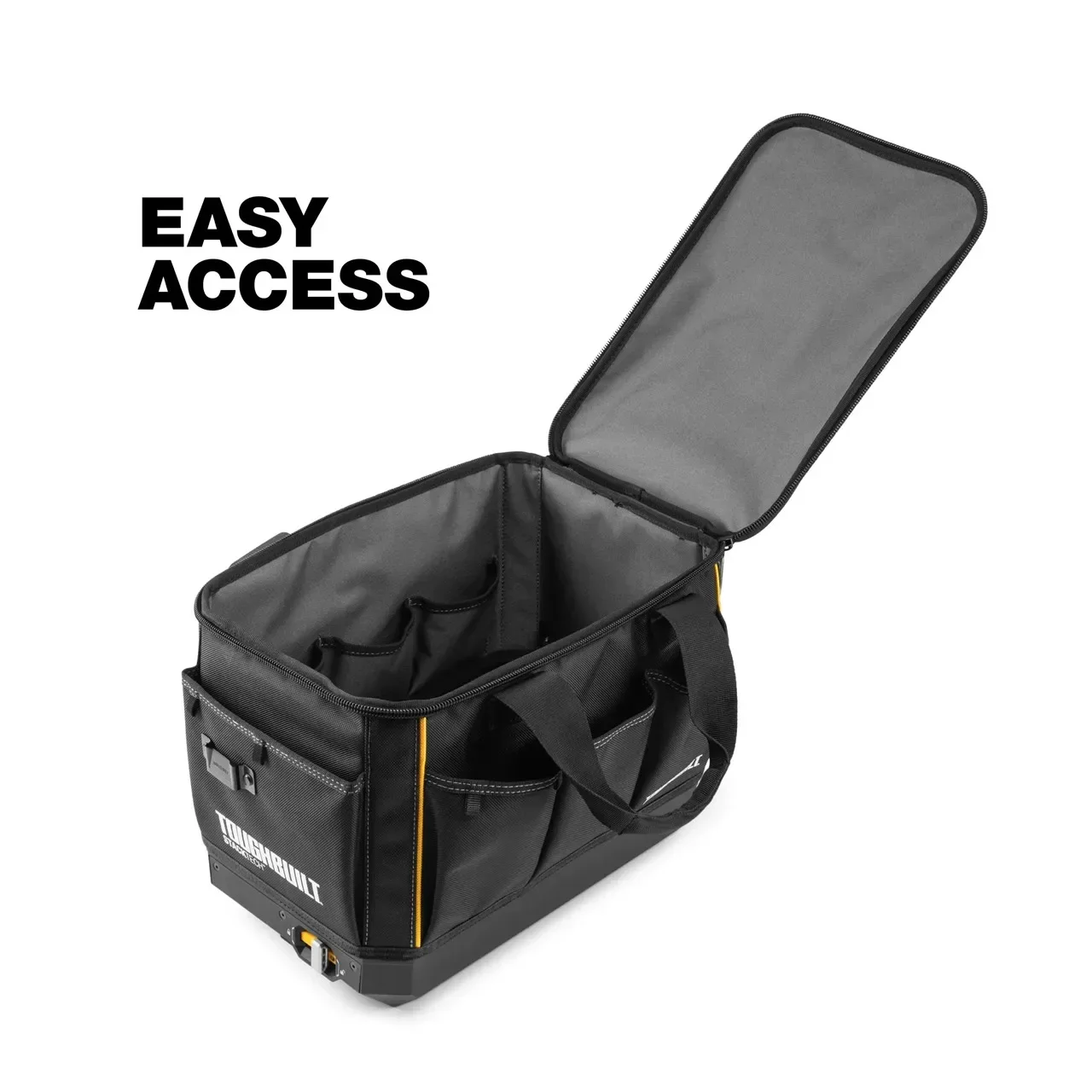TOUGHBUILT  STACKTECH Zippered Tool Bag Waterproof Hard Bottom Portable Organizer Power Tool Accessories TB-B1-S-60C