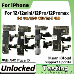 Fully Tested Unlocked Clean iCloud For iphone 12 Pro max Motherboard With Face ID Support Update For iphone 12 mini Logic board