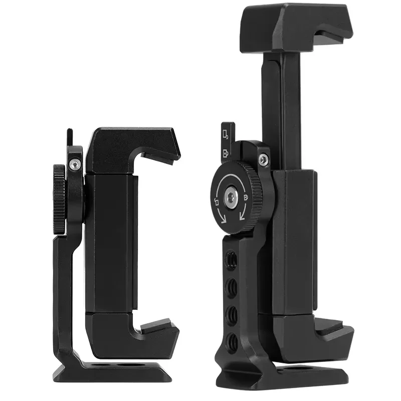 Adjustable tripod adapter mobile phone clip bracket, which can realize wide-angle 360-degree rotation and horizontal/vertical
