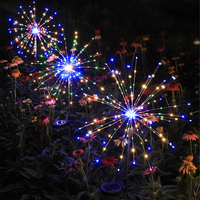 NEW 150LEDs Solar Fireworks Lights Outdoor Waterproof Solar Garden Lights 8 Lighting Mode Dandelion Lawn Lamp Patio Garden Decor