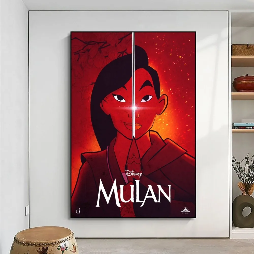 Cartoon M-Mulan Poster Posters Kraft Paper Vintage Poster Wall Art Painting Study Aesthetic Art Small Size Wall Stickers