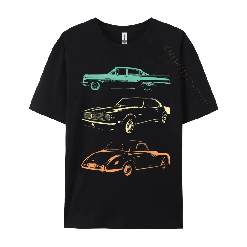 ヴィンテージ純綿メンズTシャツ,高級デザイナーTシャツ,レトロカー,ヨーロッパ,80年代,90年代