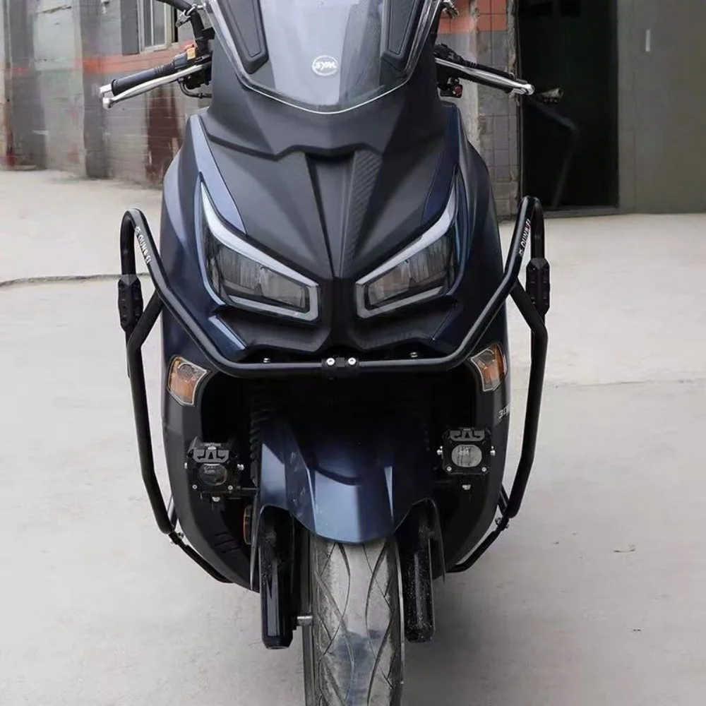 FOR SYM JOYMAX Z300 CRUISYM300 Full Wrap Crash Bar Aluminum Rear Luggage Rack Kit Thickened Carbon Steel Vehicle Anti-Collision