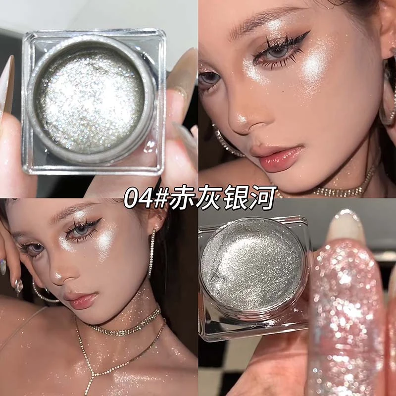 Gesichts- und Augen-Highlighter-Schimmer, leuchtendes Lidschatten-Puder-Make-up, funkelnder Glitzer-Glüh-Körper-Highlighter für Party-Festival