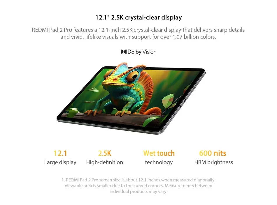 Xiaomi Redmi Pad 2 Pro Global Version Snapdragon 7s Gen 4 12.1 Inch 120Hz Screen 12000mAh Battery MiPad Tablet PC